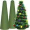 Floral Foam Cone, 2 Packs 11.8×3.93 inch Wet Green Florist Floral Block Flowers Arrangement Supplies for Craft Project and Christmas Party Decoration
